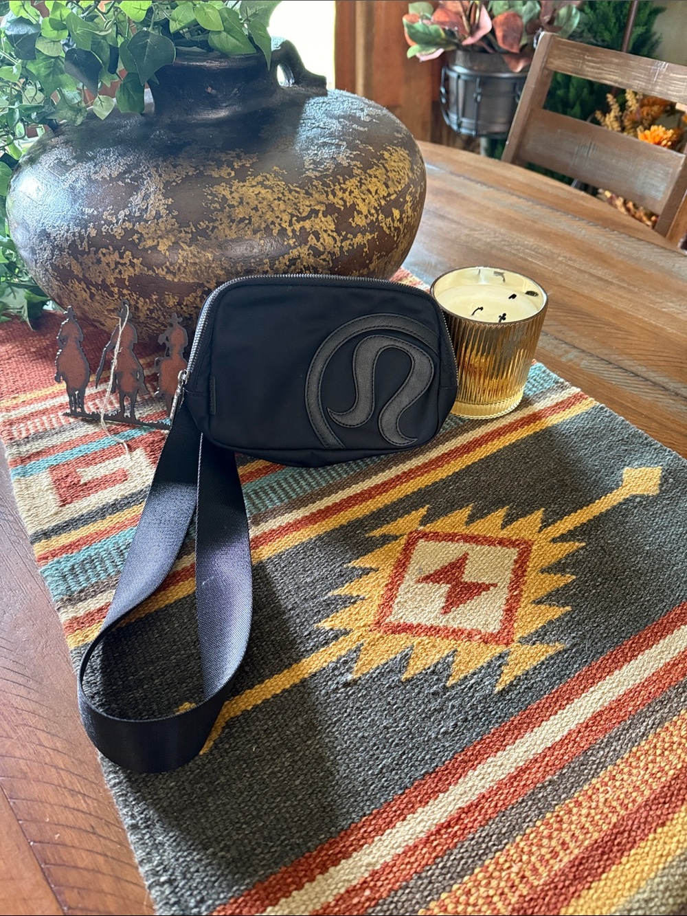 lululemon athletica Black Crossbody Belt Bag